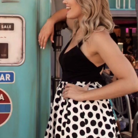 Polka Dot Bow Dress - Picture 2 of 10